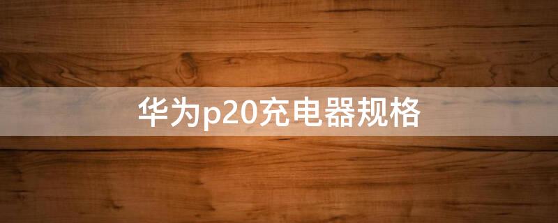 华为p20充电器规格 华为p20充电器规格是多少