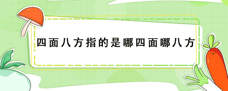 四面八方指的是哪四面哪八方（四面八方指的是哪四面哪八方图片）