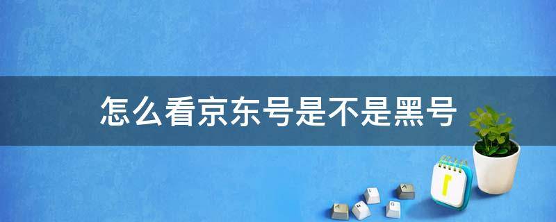 怎么看京东号是不是黑号 如何看京东号是不是黑号