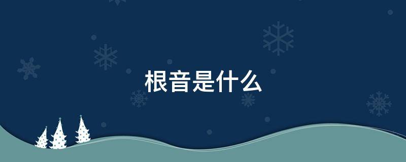 根音是什么（吉他六根弦根音是什么）