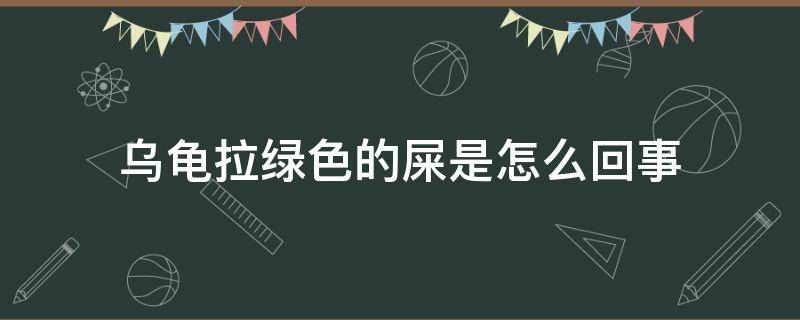 乌龟拉绿色的屎是怎么回事 乌龟拉深绿色的屎