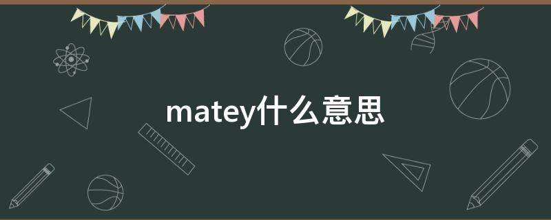 matey什么意思（ahoymatey什么意思）