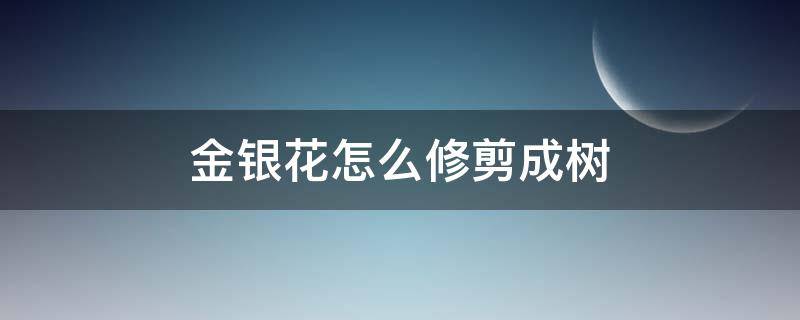 金银花怎么修剪成树 金银花怎么修剪成树状