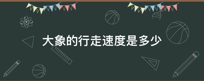 大象的行走速度是多少 大象的行走速度每小时为多少?