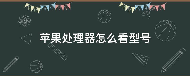 苹果处理器怎么看型号 苹果系统怎么看处理器型号