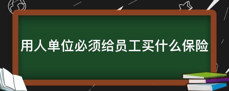 用人单位必须给员工买什么保险 用人单位必须给劳动者缴纳什么保险